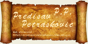 Predisav Petrašković vizit kartica